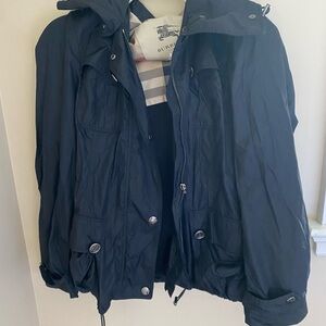 Burberry Navy Blue Raincoat